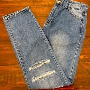 Women’s ripped denim! Long in length. Perfect for tall girls, 5’9!